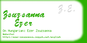 zsuzsanna ezer business card